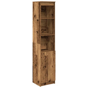 Credenza | Madia | Buffet da pranzo | Armadio da pranzo Legno Antico 37,5x35x180 cm in Truciolato