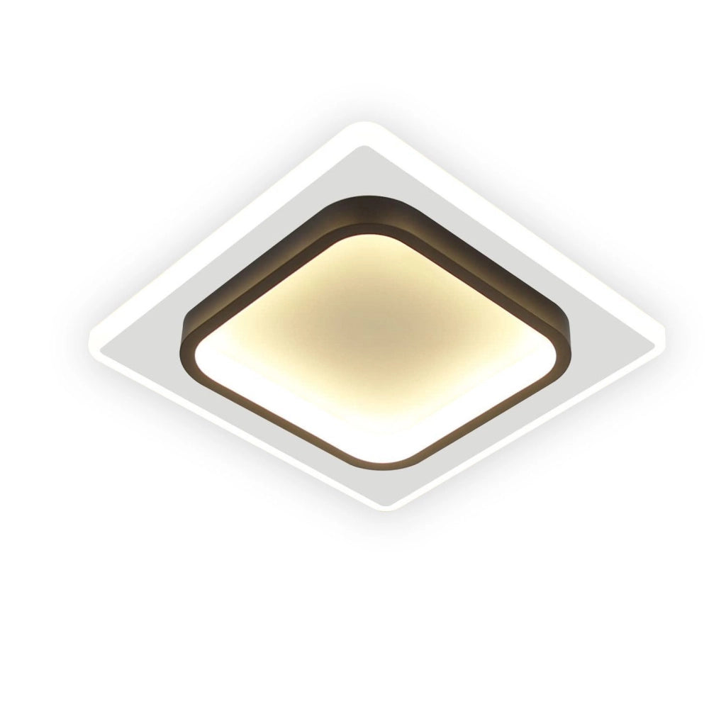 ZMH Lampada da soffitto LED design moderno bianco nero acrilico per soggiorno