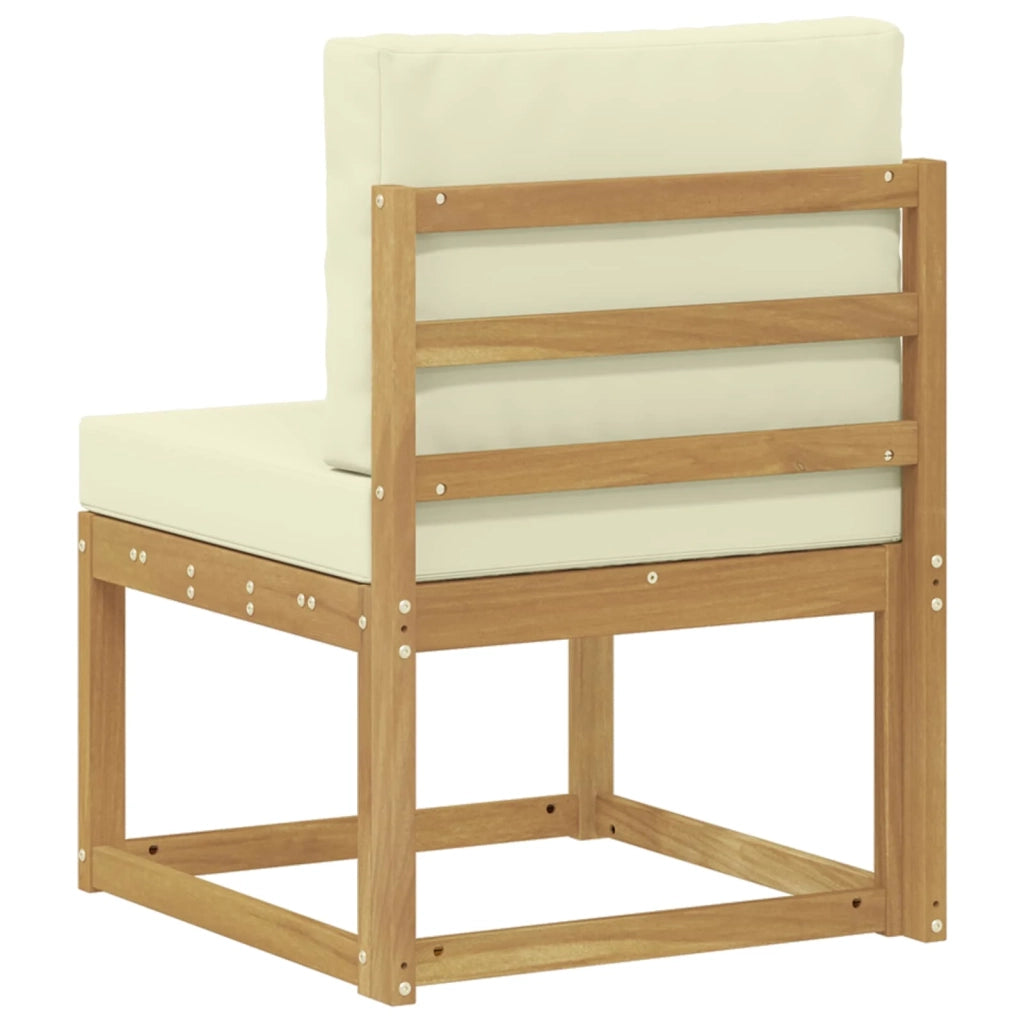 Set di divani da esterno-Sofa da giardino Bianco e Crema 59 x 63 x 73 cm