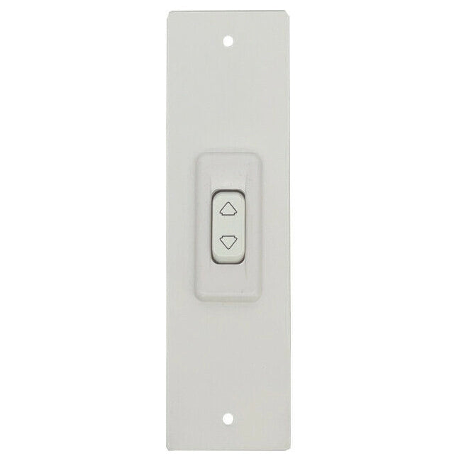PLACCA 185 MM BIANCO CON PULSANTE COPRI AVVOLGITORE MOTORE TAPPARELLA TAPPARELLE