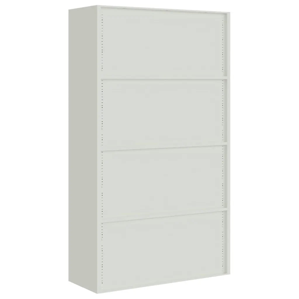 Armadio Classificatore Grigio Chiaro 105x40x180 cm in Acciaio