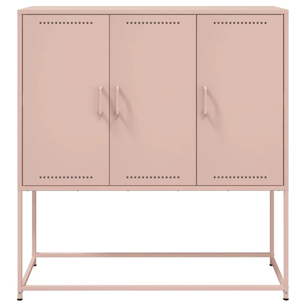 Credenza | Madia | Buffet da pranzo | Armadio da pranzo Rosa 100,5x39x107 cm in Acciaio