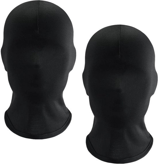 Set di protezione visiva da 2 pezzi - Maschera solare - Halloween/Maschera di stoffa - Lato ghiaccio Tessuto - Respirabile/Leggero - Dimensioni 25 x 32 cm - Maschera per il viso