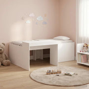 Letto alto per bambini con scrivania Bianco 90 x 200 cm 3422651