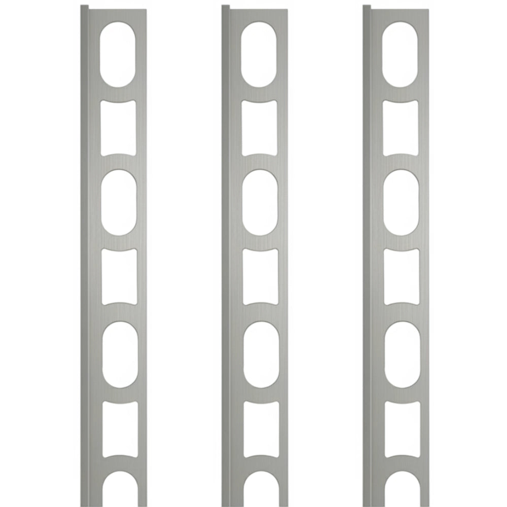 Profili in alluminio verniciato colore grigio medio 112 a l per finitura parete proangle *** pezzi 3 pz, confezione 1