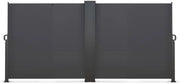 Doppio Schermo Pieghevole a Scomparsa 180 x 800 CM Tenda Laterale Grigio Antracite