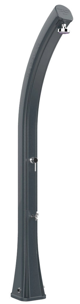 Doccia Solare da Giardino 35L Miscelatore e Lavapiedi Arkema Happy XL Grigio Antracite