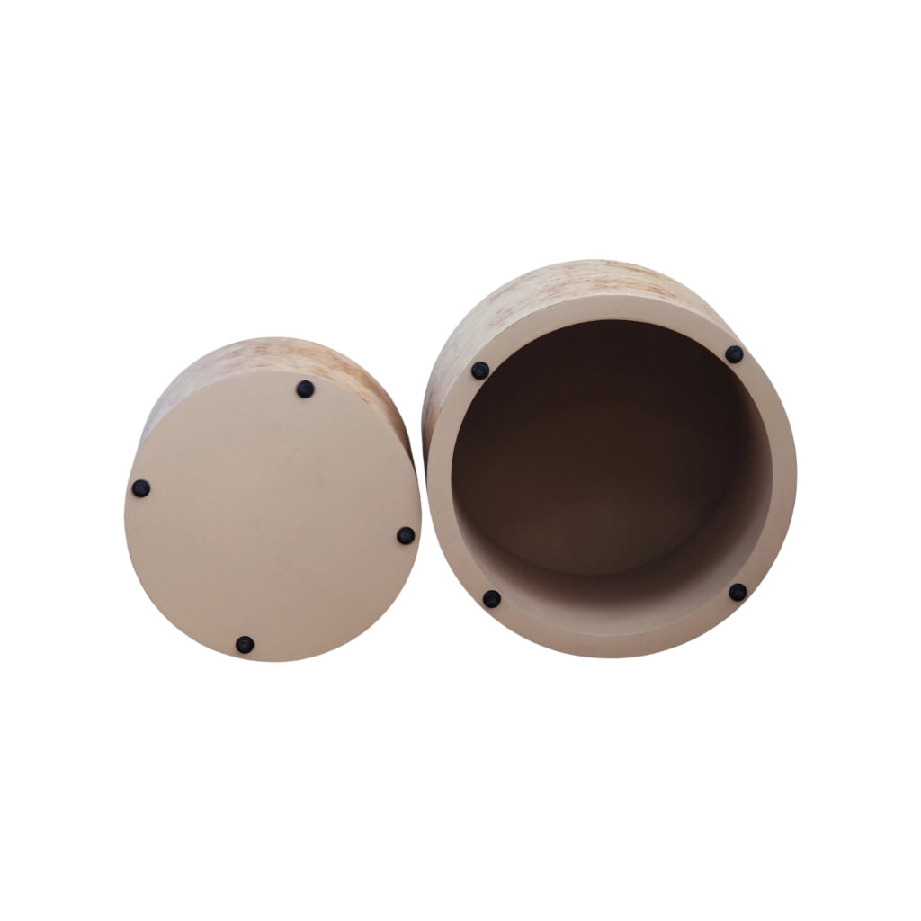 TAVOLINI DA CAFFÈ Set da 2 pezzi Ø 48/38 cm Legno Naturale