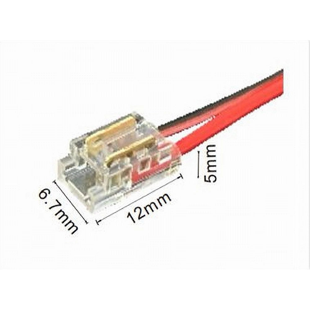 Trade Shop - Kit 10pz Connettore Alimentazione Striscia Strip Led 2 Pin 5 Mm Cob Smd Cn5mm-cv -