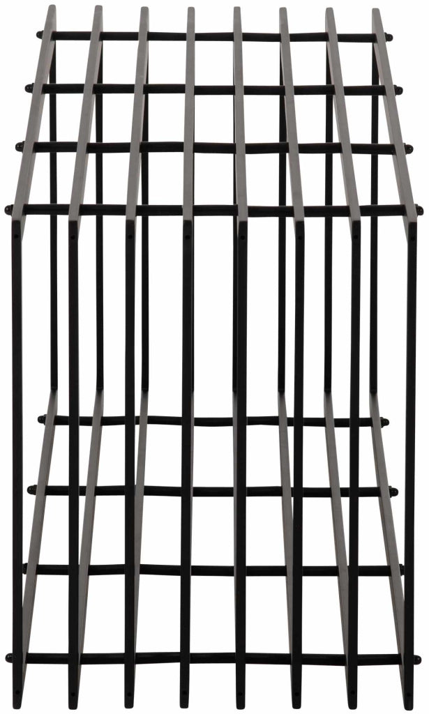 Portalegna IRVING in metallo nero opaco 40x50x150 cm
