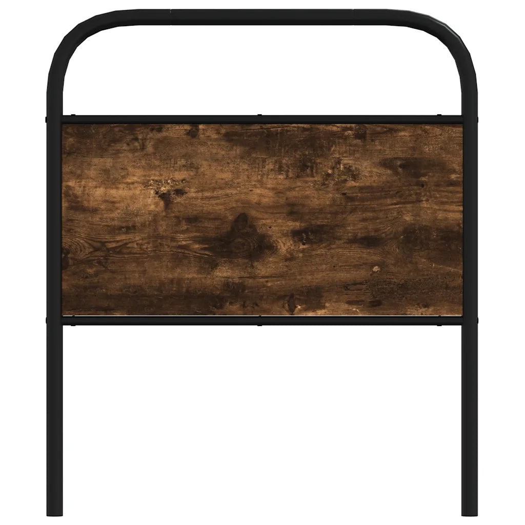 Testiera-Testata-Testiera Decorativa Rovere Fumo 80 cm in Acciaio e Legno Multistrato