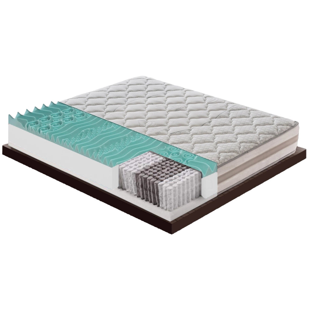 Materasso Piazza e Mezza 120x190 800 molle e Memory Foam - 9 zone differenziate - sfoderabile - alto 25 cm