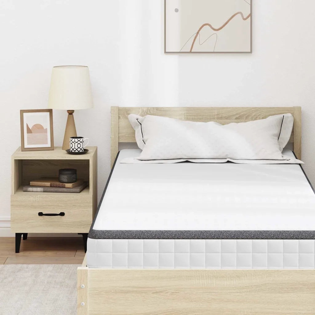 Materasso-Materasso per letto Bianco e Grigio 90 x 200 cm Molla Bonell