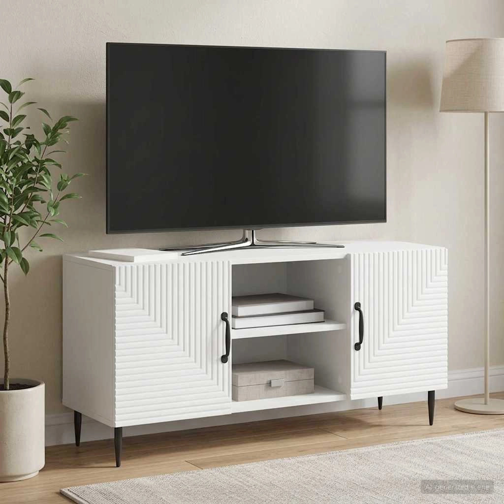 Mobile TV Bianco 102 x 34,5 x 50 cm Legno ingegnerizzato 894925
