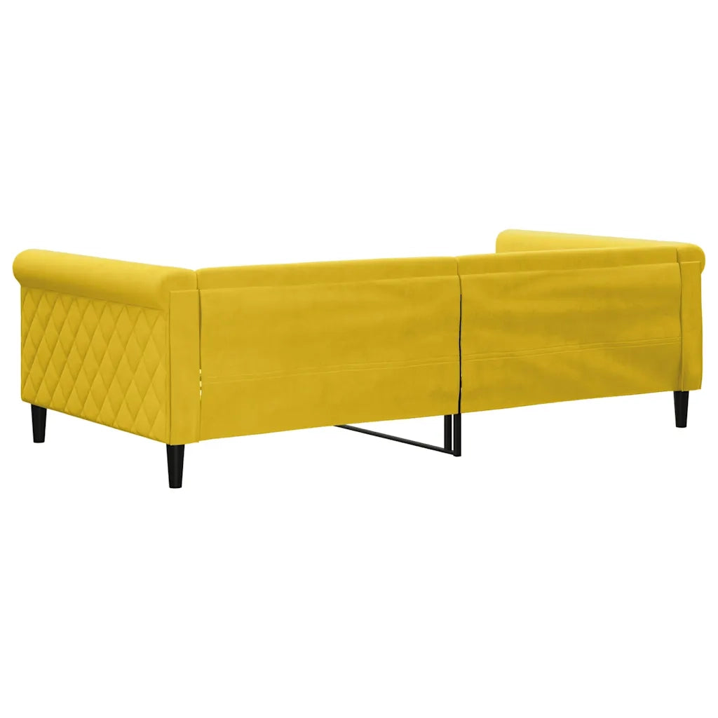 vidaXL Letto da Giorno Giallo 100x200 cm in Velluto