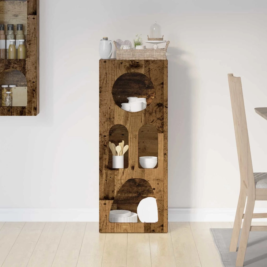 Credenza | Madia | Buffet da pranzo | Armadio da pranzo Legno vecchio 40 x 35 x 100.5 cm Legno multistrato
