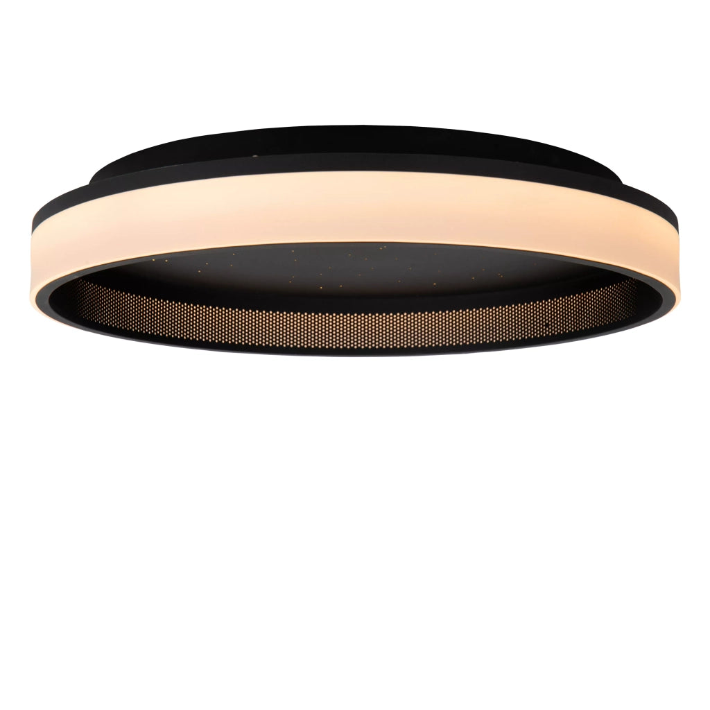 Plafoniera LED Lucide Estreja 40cm 40W nera stellata
