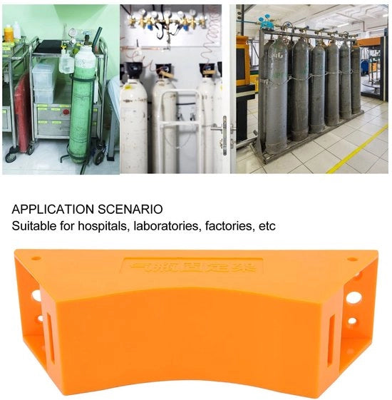Supporto per Gas - Sostegno Leggero - Supporto/Cilindro - Catena di Sicurezza - Materiale Resistente - Struttura Solida - Ampia Applicazione - Sostegno per Gas