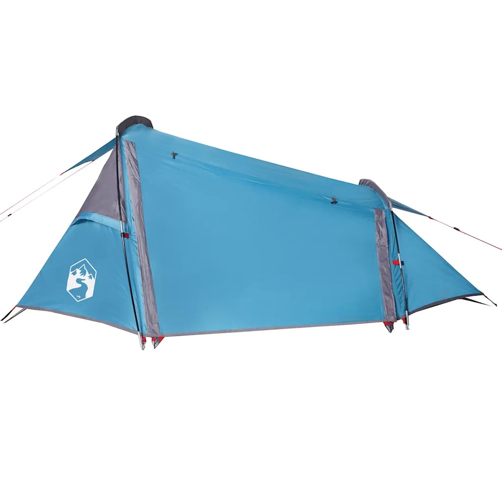 Tenda da Campeggio a Tunnel per 2 Persone Blu Impermeabile 94613