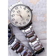 Trade Shop - Orologio Da Polso Uomo Yx Analogico Al Quarzo Acciaio Fashion Elegante Silver -