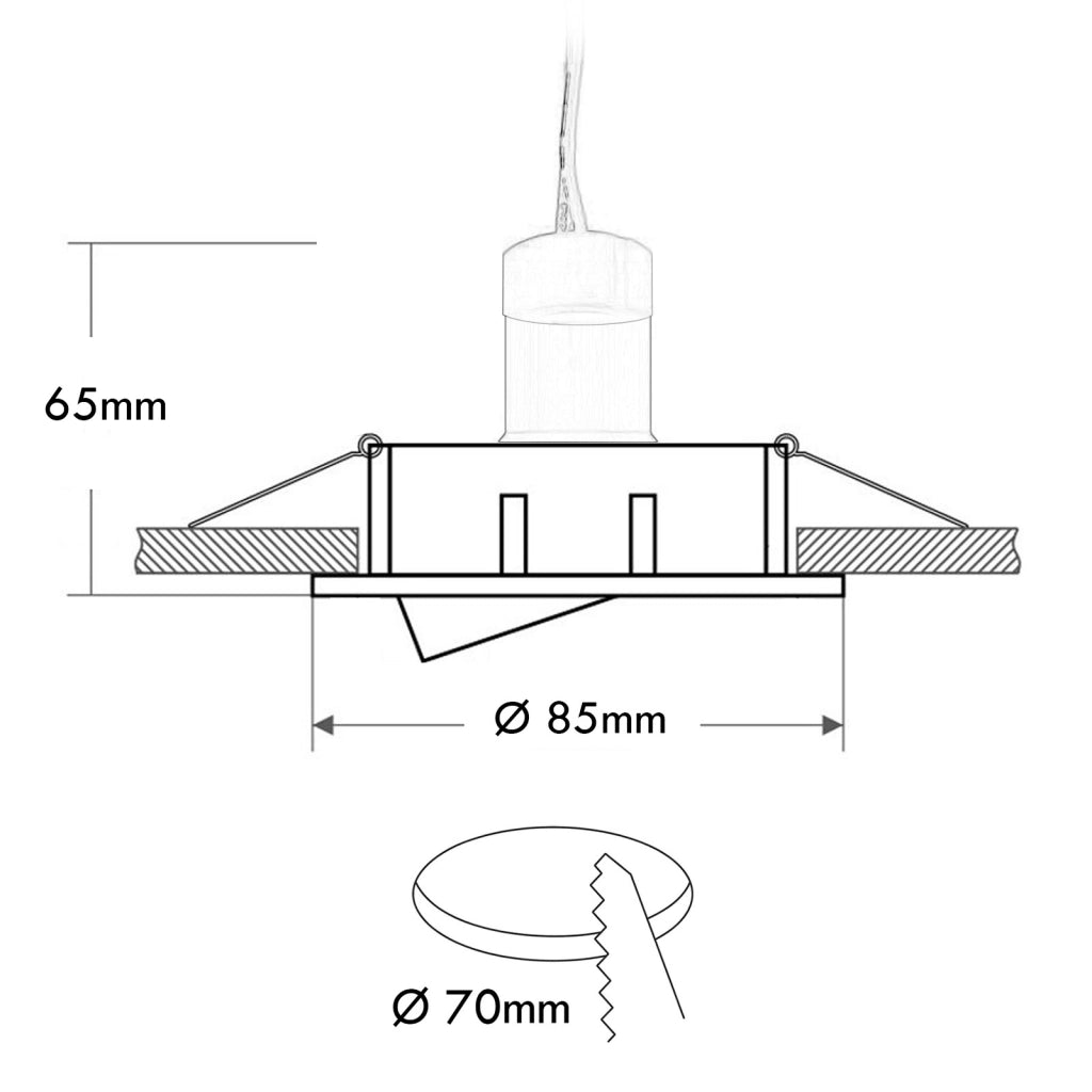 Faretto ad incasso LED 8W GU10 cromato lucido tondo foro 70mm moderno orientabile luce soffitto cucina studio CROMATO 6000K