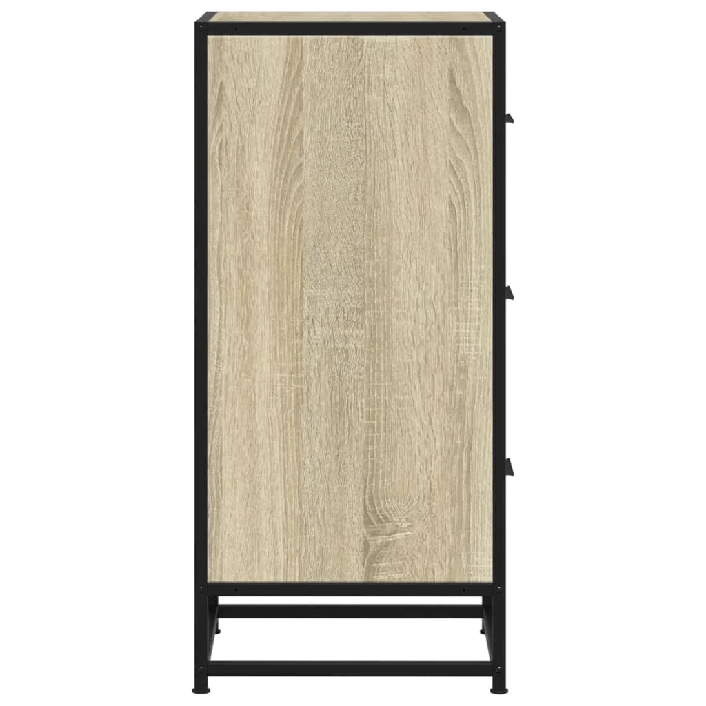 Credenza buffet cassettiera mobile contenitore organizer cucina soggiorno soggiorno Sonoma 35,5 x 35 x 76 cm derivati ​​del legno e metallo marrone 02_0031556