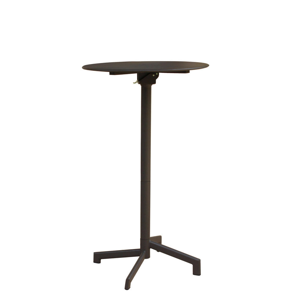Tavolo Alto Vega Ø60x102 h cm in Acciaio Taupe