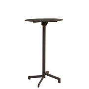 Tavolo Alto Vega Ø60x102 h cm in Acciaio Taupe