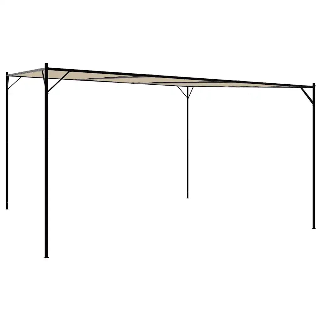 Gazebo Beige 4x4 m 180 g/mÂ² Tessuto e Acciaiocod mxl 69675