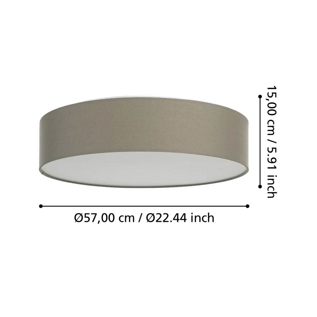 Plafoniera Moderna Romao-Z Acciaio Bianco Luce Led Integrato 35W Ip20