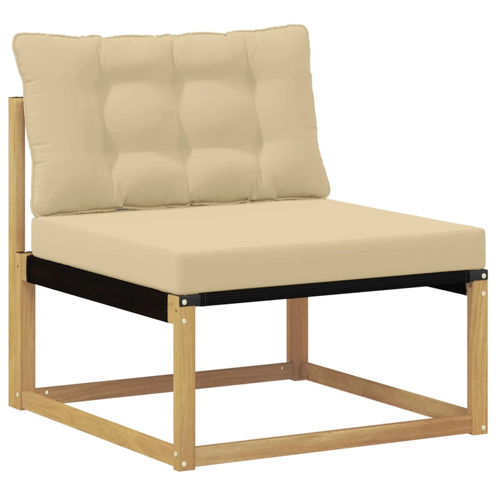 Set di divani da esterno-Sofa da giardino Legno di Acacia Massello e Textilene 984043