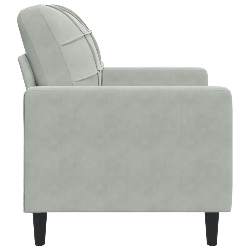 Poltrona Grigio Chiaro 60 cm Velluto 4007604