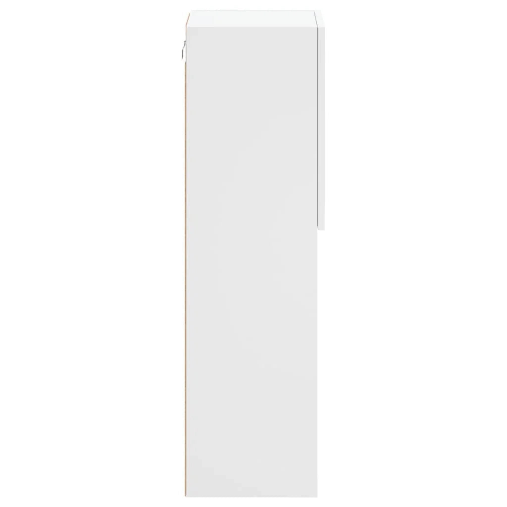 Mobile porta TV multimediale mensola porta TV credenza mobile porta TV per sala da pranzo soggiorno camera da letto con luci LED 2 pezzi 30,5 x 30 x 102 cm bianco 02_0028831