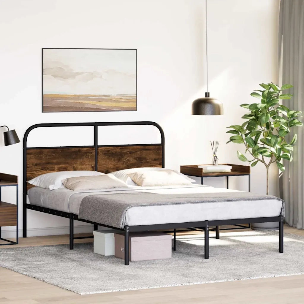 Giroletto senza Materasso Rovere Fumo 140x190 cm in Truciolato 4100209