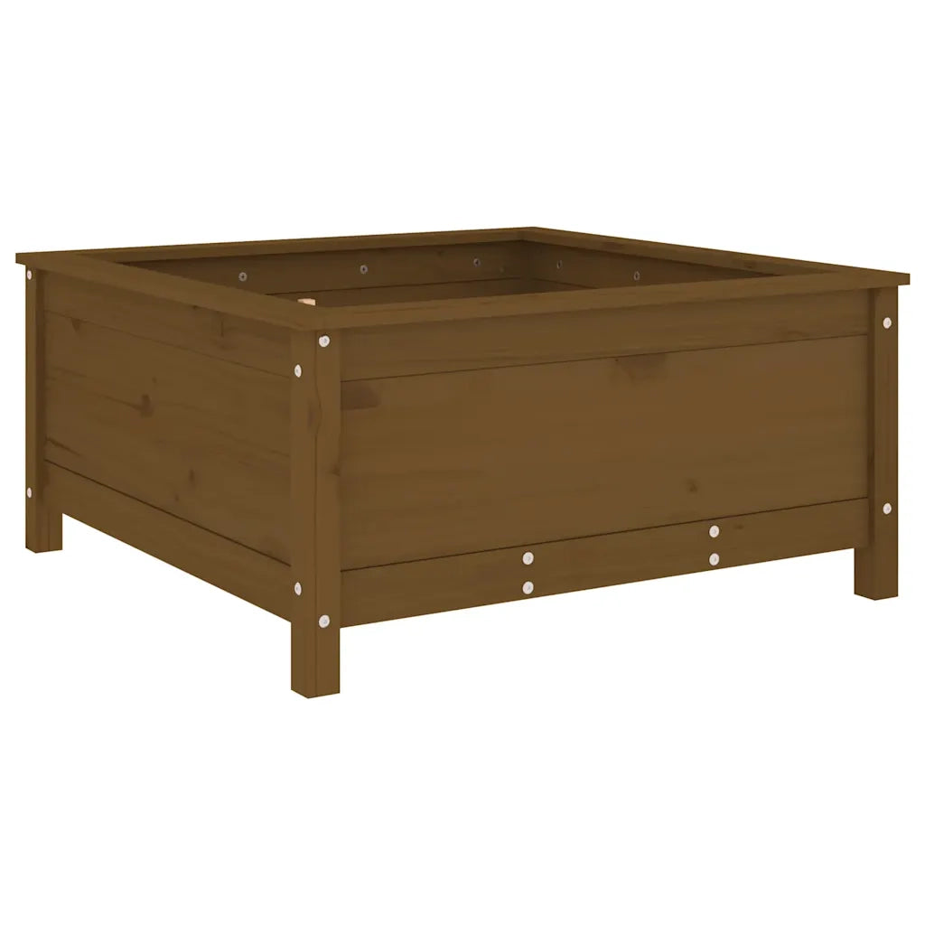 Fioriera da Giardino-Vaso da Esterno Ambra 82,5x82,5x39 cm Legno Massello Pino