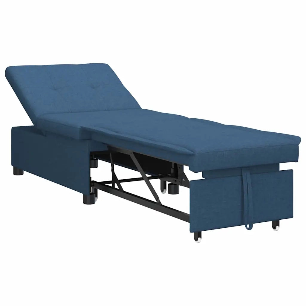 Divano Letto Estraibile-Sofa Letto-Daybed Blu 194 x 50 x 82 cm Legno compensato