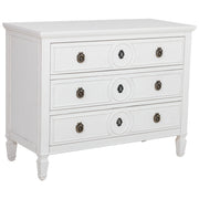 Cassettone in legno bianco 102x46x80h cm