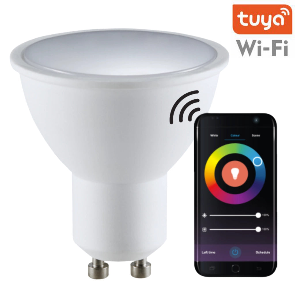 Lampadina LED GU10 5,5W 400lm RGB+CCT WiFi Tuya Polux