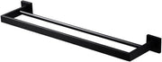 Supporto asciugamano 60 cm - Supporto asciugamani Bagno - Asciugamani da asciugare - Doppia staffa - 60 cm - Matto Nero