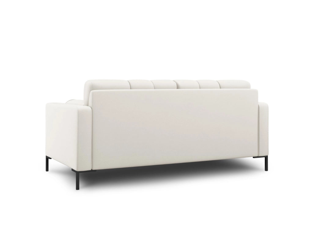 Cosmopolitan Design - Divano "Bali" 2 posti in tessuto strutturato beige chiaro 