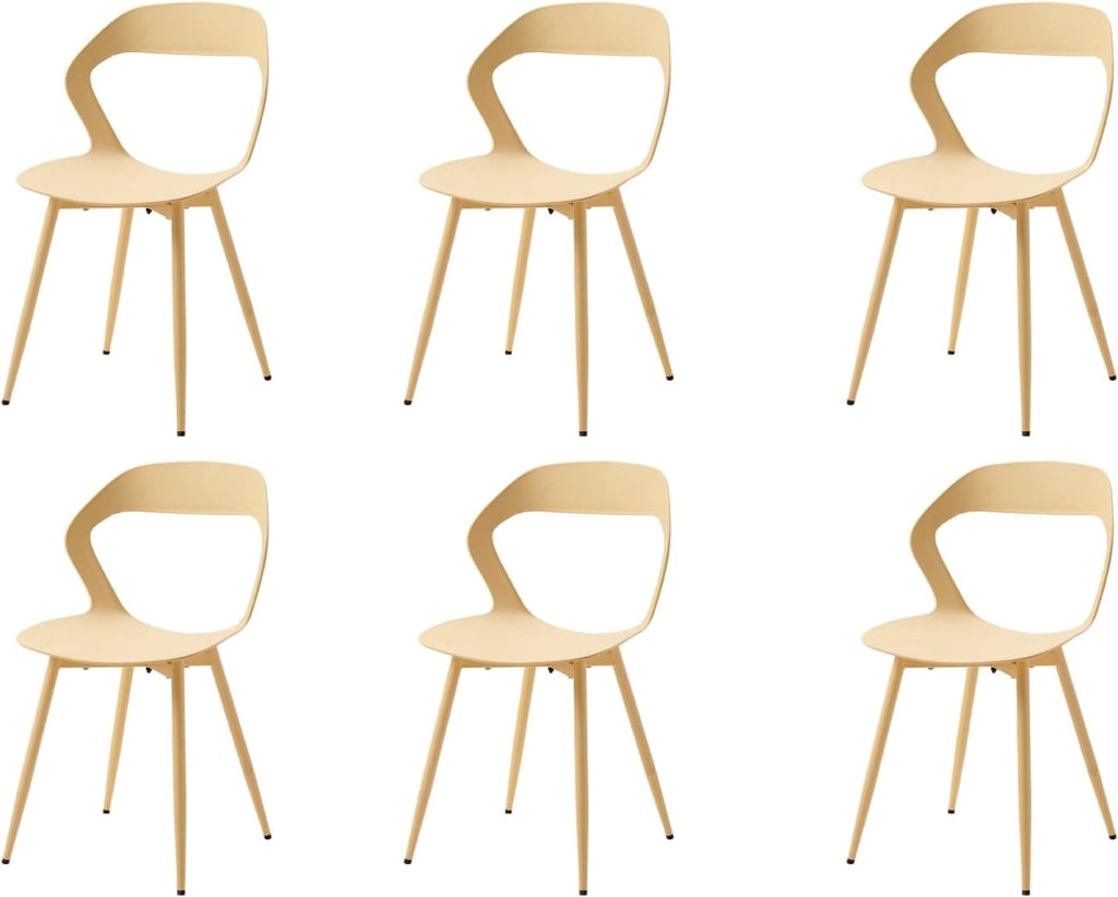 GrandCA HOME Set di 4 Sedie da Pranzo o Sedia da Ufficio con Gambe in Metallo, Sedie da Cucina per Soggiorno, Sala da Pranzo, Sala Riunioni, Grigio+Nero