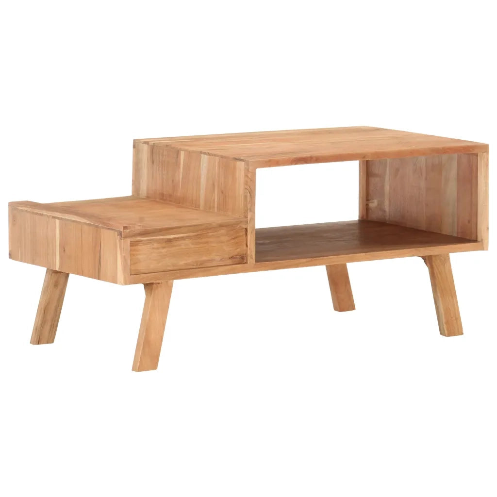 Tavolino da CaffÃ¨ 100x50x45 cm in Legno Massello di Acacia