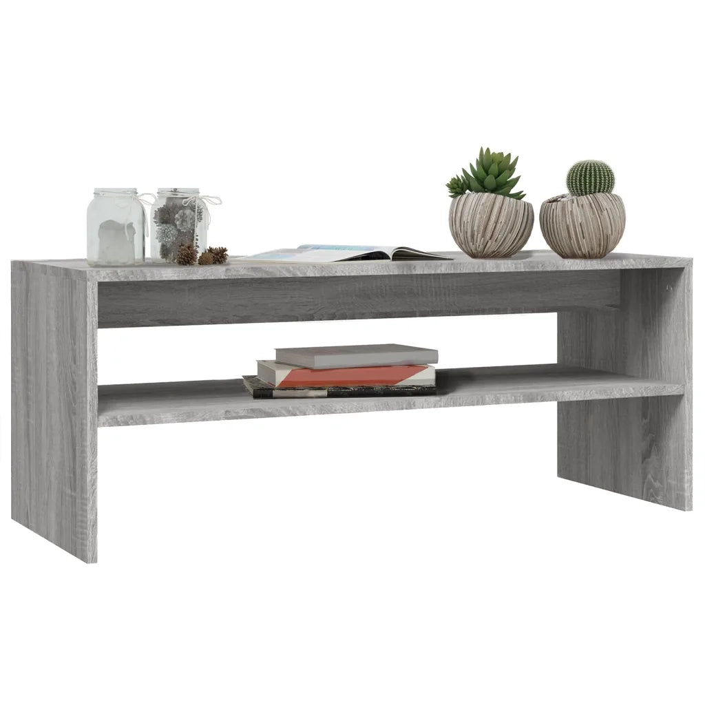 Tavolino da salotto | Tavolino da caff¨¨ | Tavolino da Soggiorno Grigio Sonoma 100x40x40cm Legno Multistrato