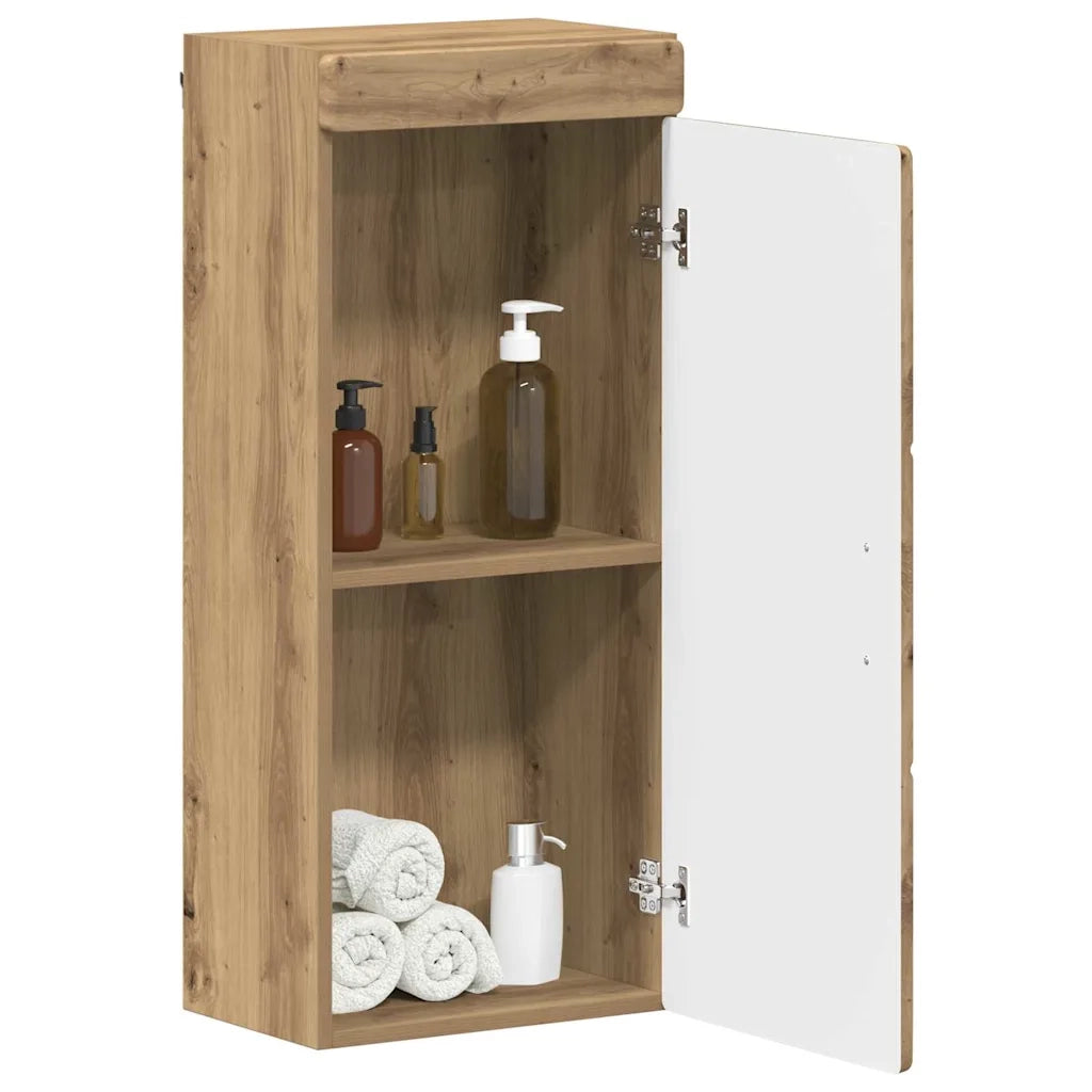 Armadio da bagno a muro con porta TULUM Rovere artigianale