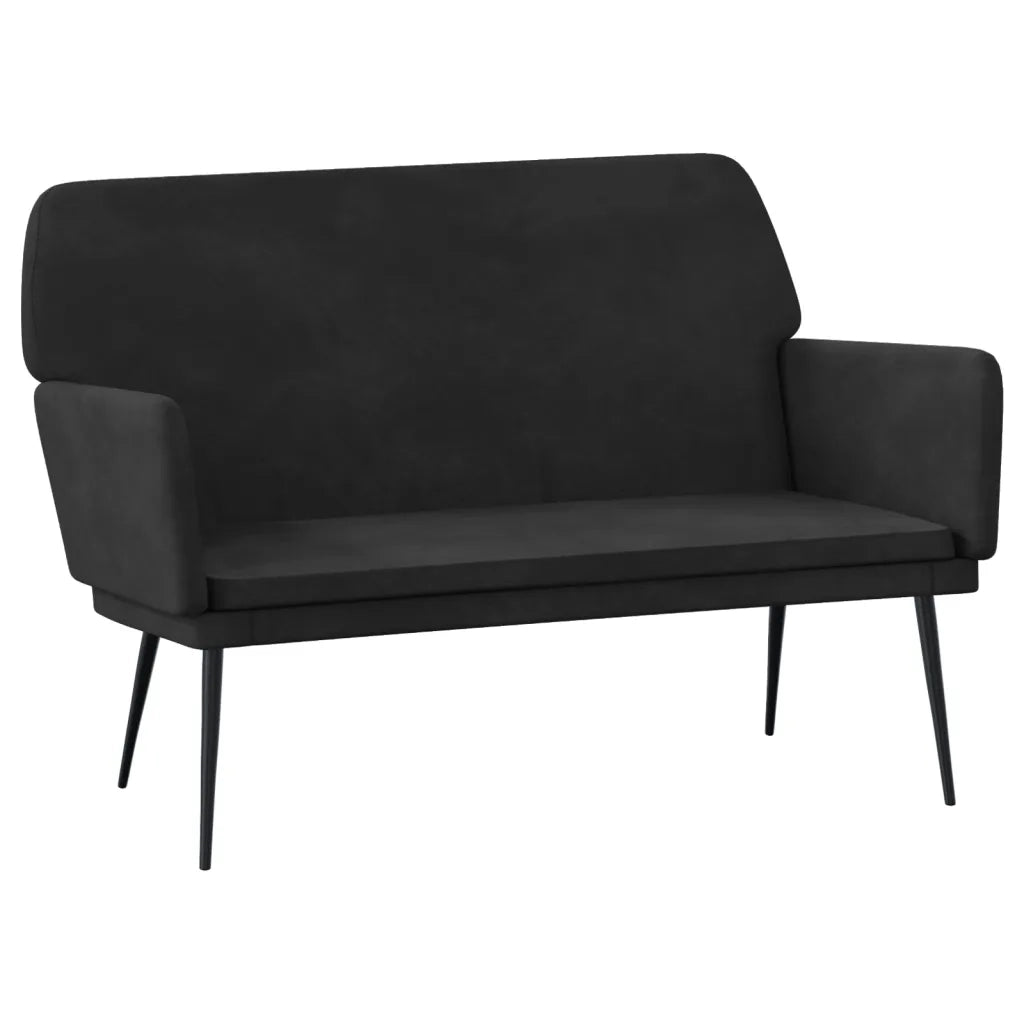 Panca Nera 108x79x79 cm in Velluto CFW1629597