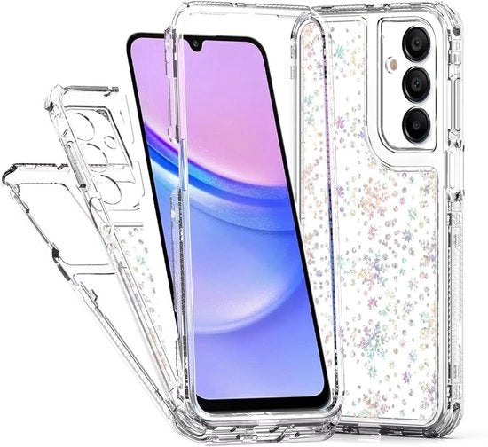 Casco per smartphone, stile femminile, design carino, materiale acrilico, protezione militare, trasparente con motivi carini, resistente al caduto, ultraleggero - adatto per Samsung Galaxy A17 e Samsung A26 5G