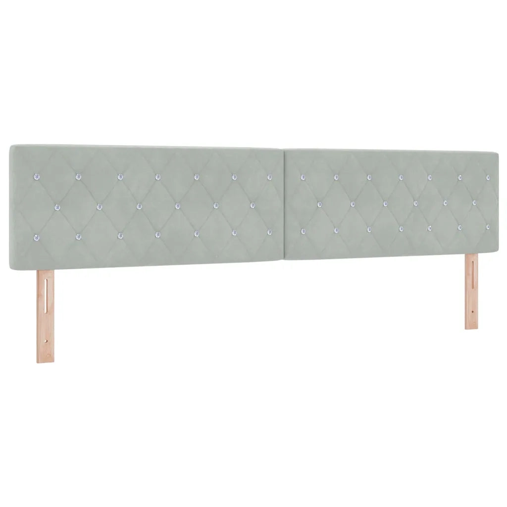 Testiera-Testata-Testiera Decorativa Grigio chiaro 200 cm Pelle Sintetica 226272