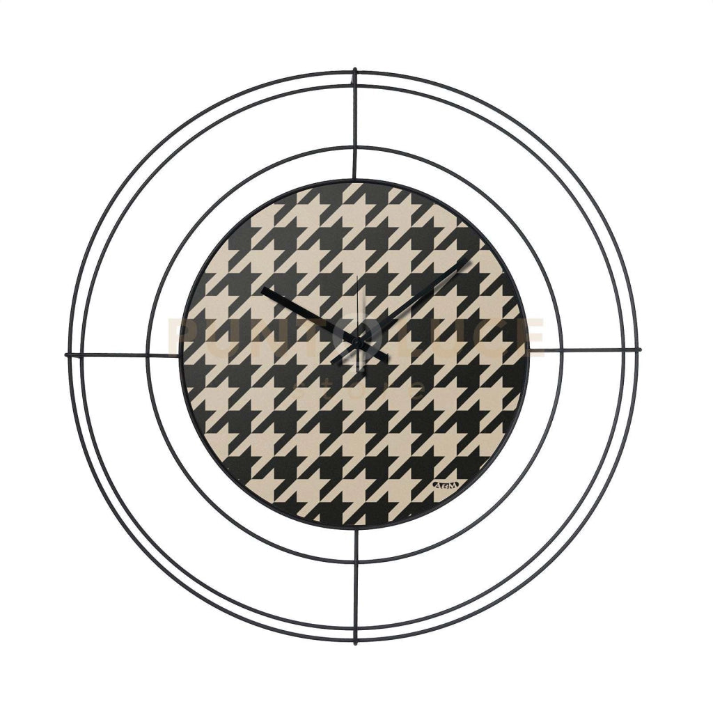 orologio nudo piccolo pied de poule nero Nero ,pied de poule nero in Ferro Diametro59cm