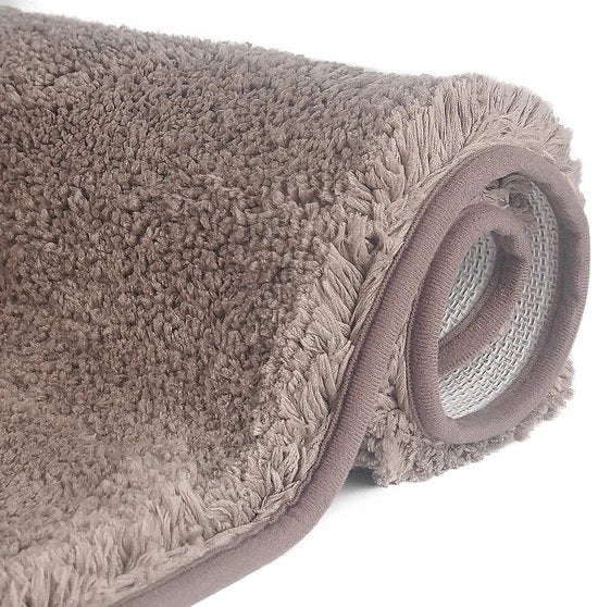 Matrice Antislip a bassa aderenza per bagno 50 x 80 cm, asciugamano per bagno lavabile in lavastoviglie, asciugamano per bagno con microfibre assorbenti, morbidi microfili per bagno, doccia e bagno (marrone)