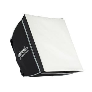 Softbox 40x40cm, ruotabile a 360°, incluso diffusore frontale e intermedio, borsa per il trasporto, adattatore Bowens, ideale per la fotografia di prodotti e persone